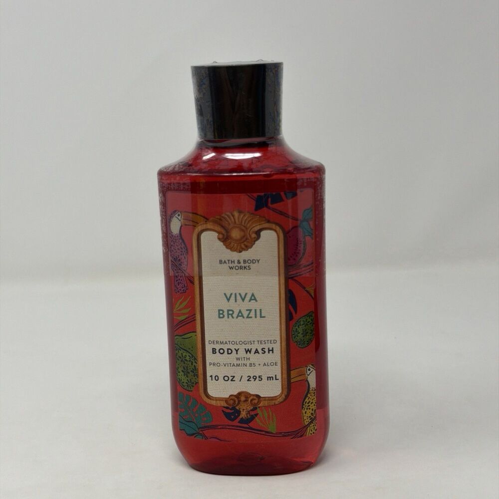 Bath & Body Works Viva Brazil Body Wash 10 Oz Sealed Fresh Guava Maracuja SEALED